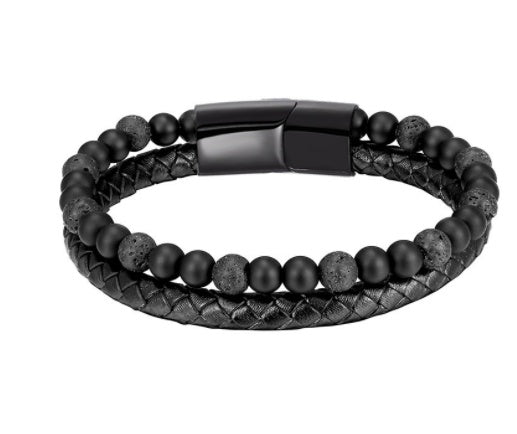 Grounded Volcanic Stone Tigereye Bracelet