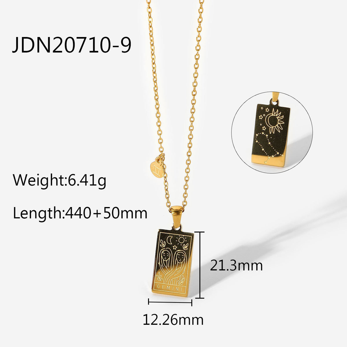 Zodiac Constellation Panel Necklace
