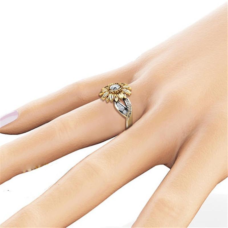 Radiant Blossom Sunflower Ring
