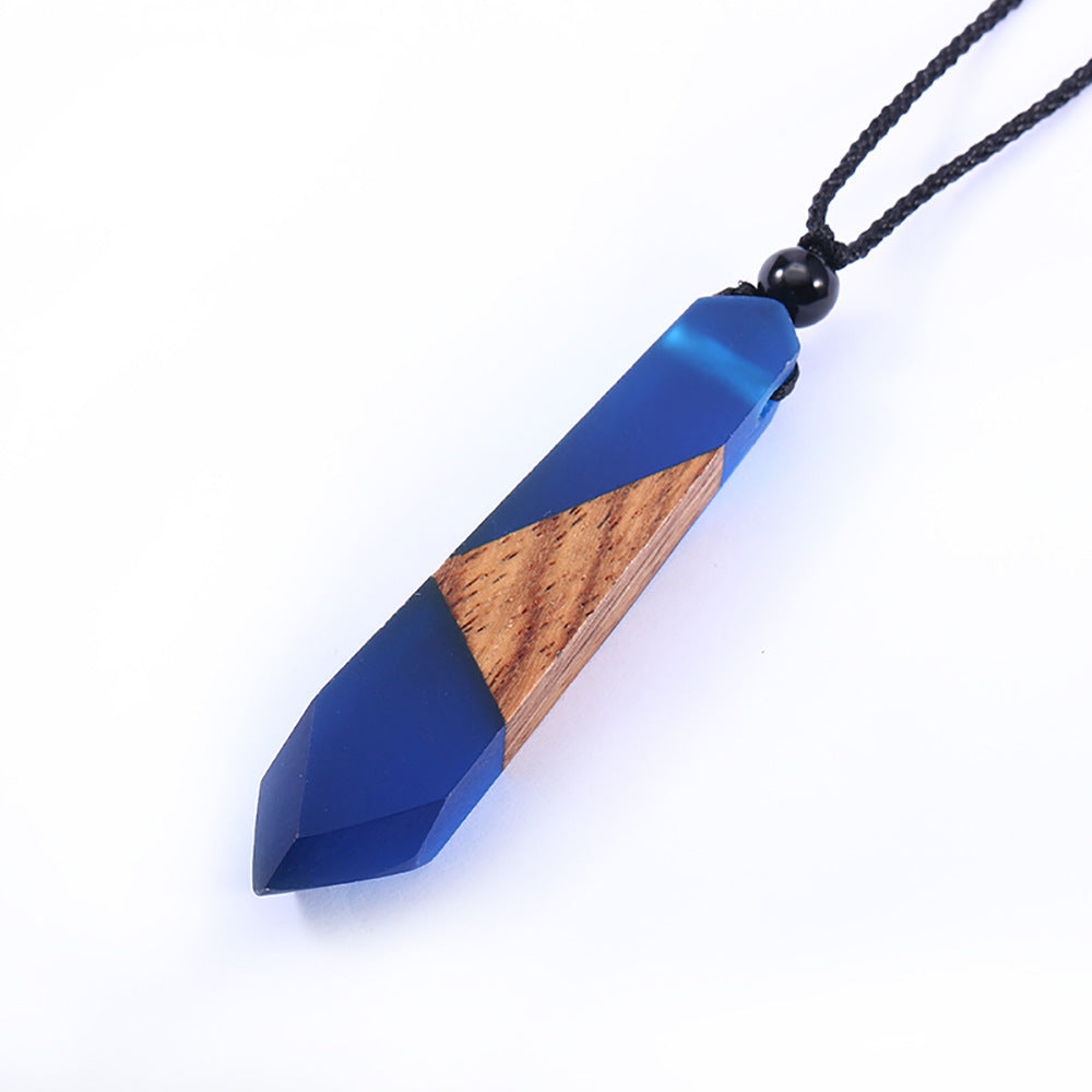 Lustrous Vintage Wood & Resin Necklace