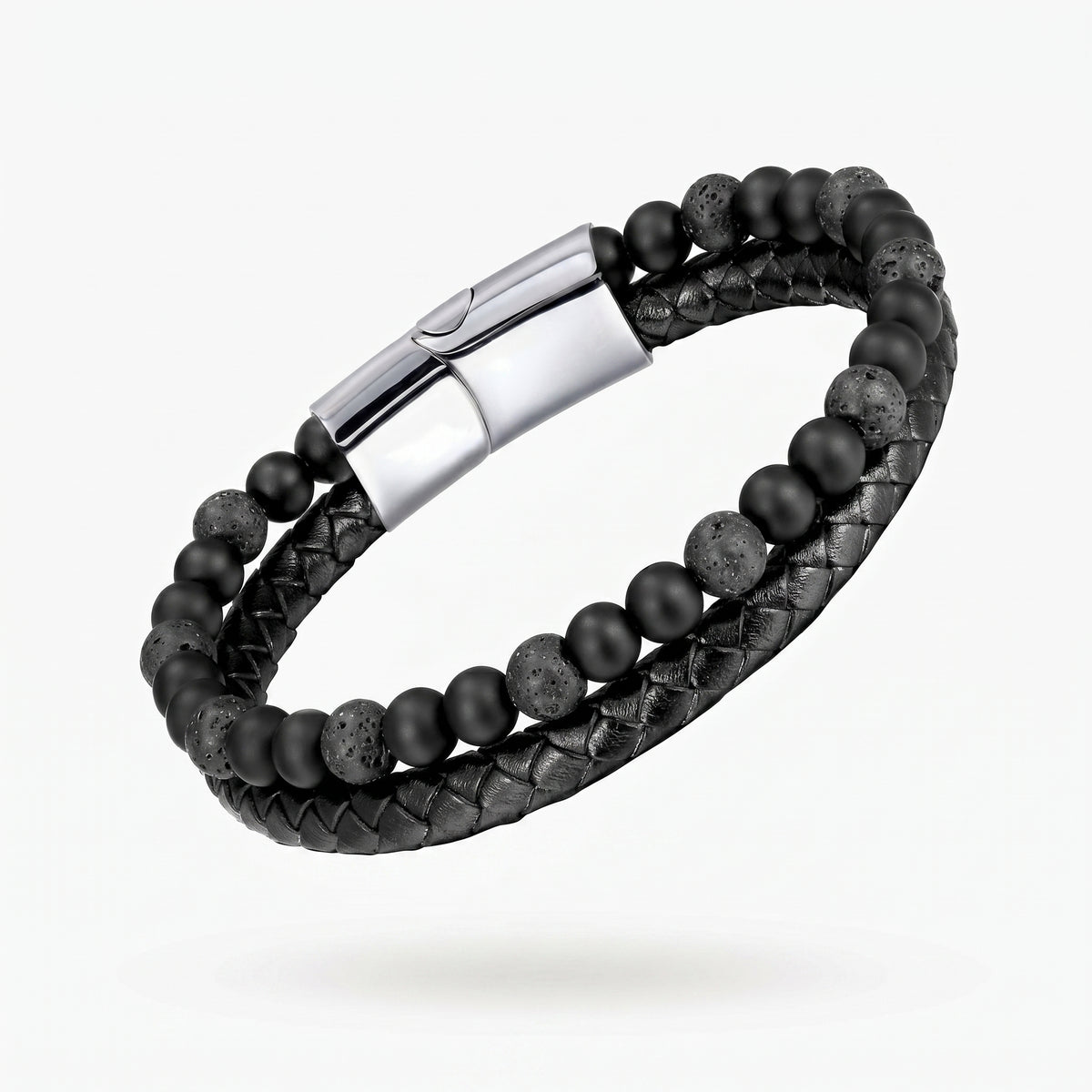 Grounded Volcanic Stone Tigereye Bracelet