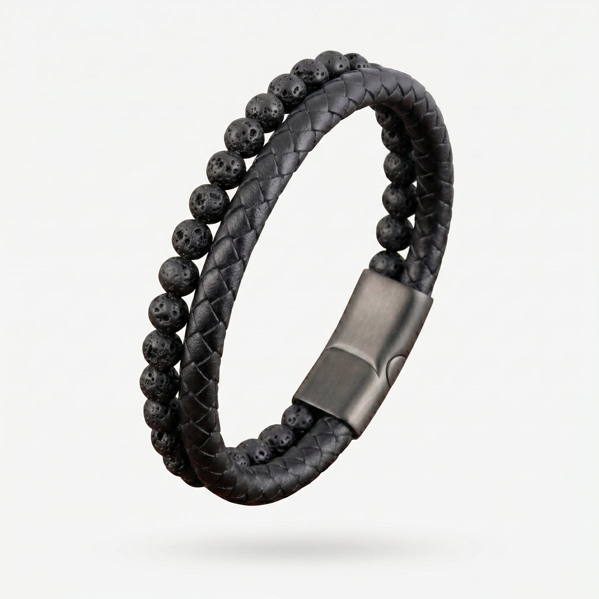 Grounded Volcanic Stone Tigereye Bracelet