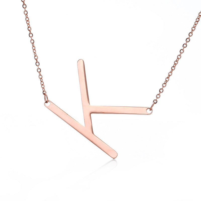 Customized Initial Letter Necklace