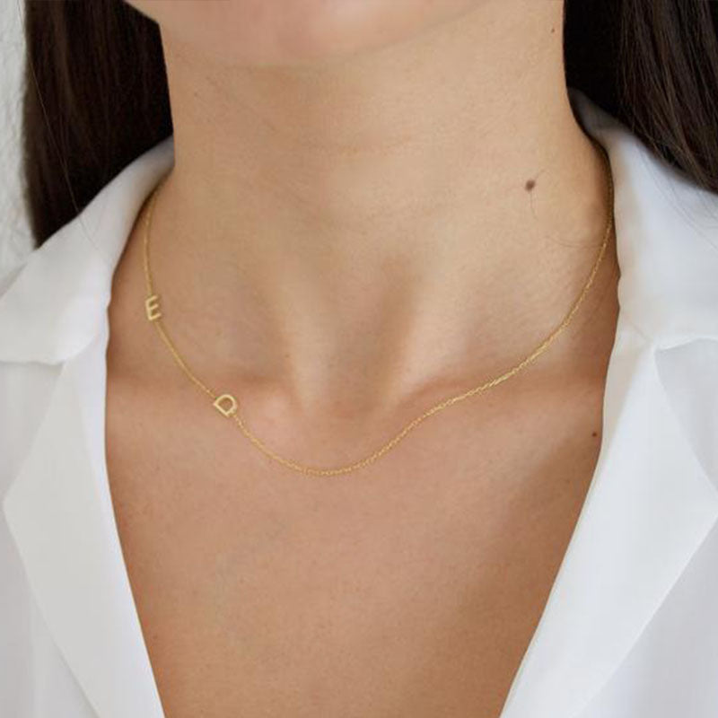 Personalized Lustrous Letter Necklace