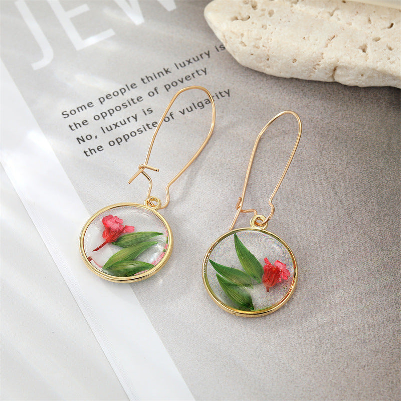 Bohemian Dried Flower Earrings