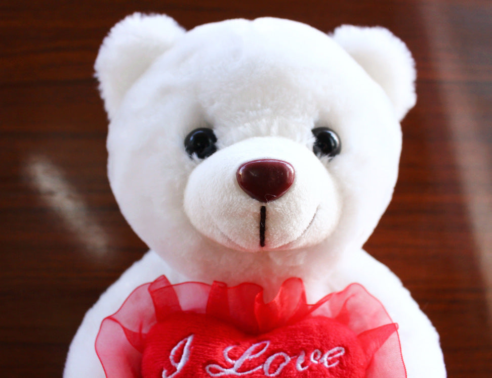 "I Love You" Colorful Bear Recording Hug Plush