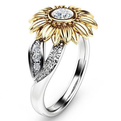Radiant Blossom Sunflower Ring