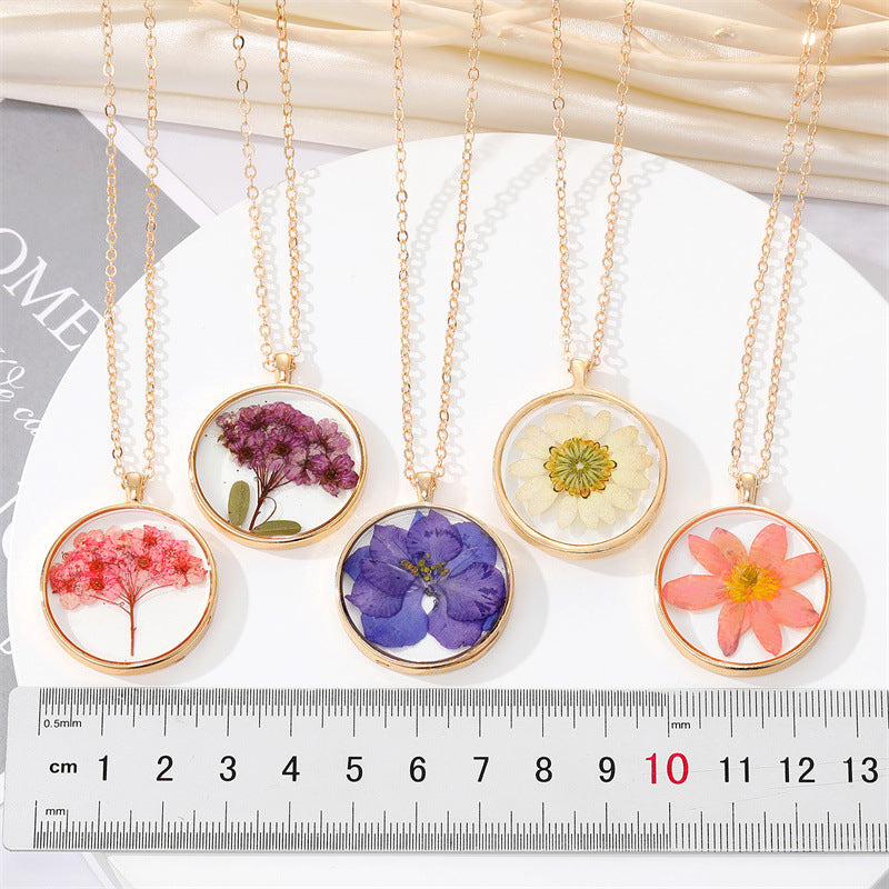 Creative Summer Dried Flower Necklace