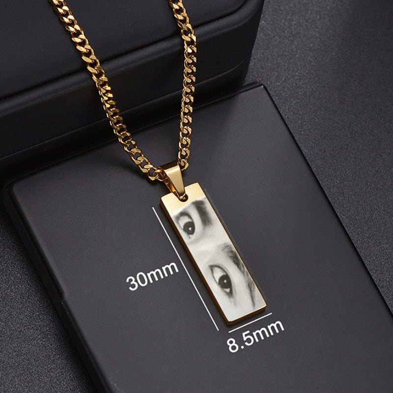 Customized Eyes Photo Necklace