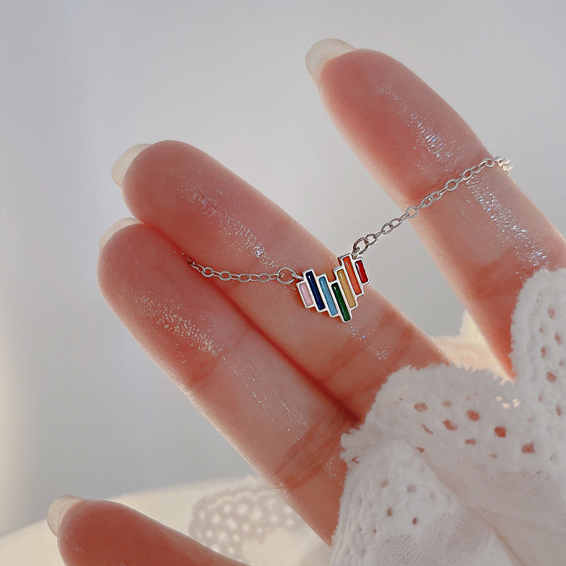 Chic Rainbow Heart Love Necklace