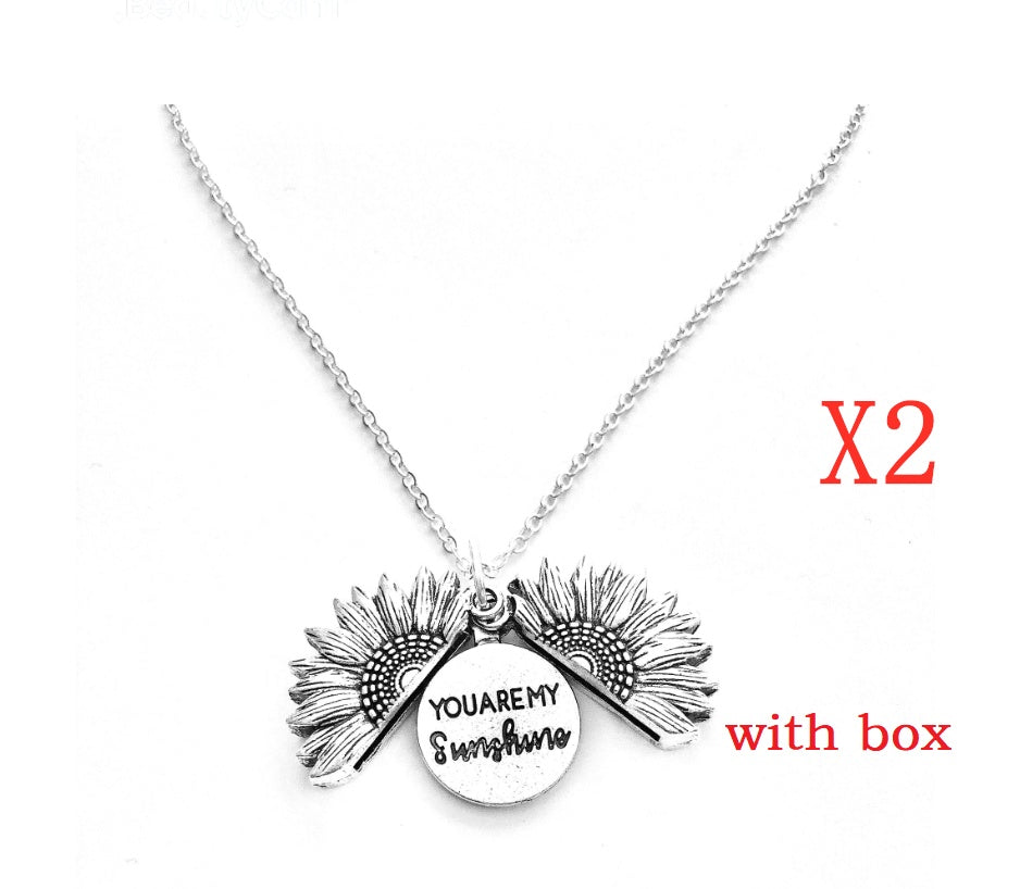 PRICES AMKE NO SENSE Radiating Sunflower Opening Necklace