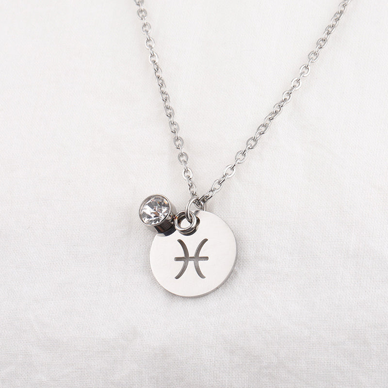 Birthstone necklace of 12 constellations