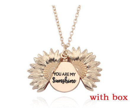 PRICES AMKE NO SENSE Radiating Sunflower Opening Necklace