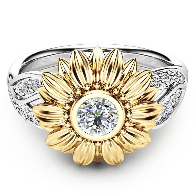 Radiant Blossom Sunflower Ring