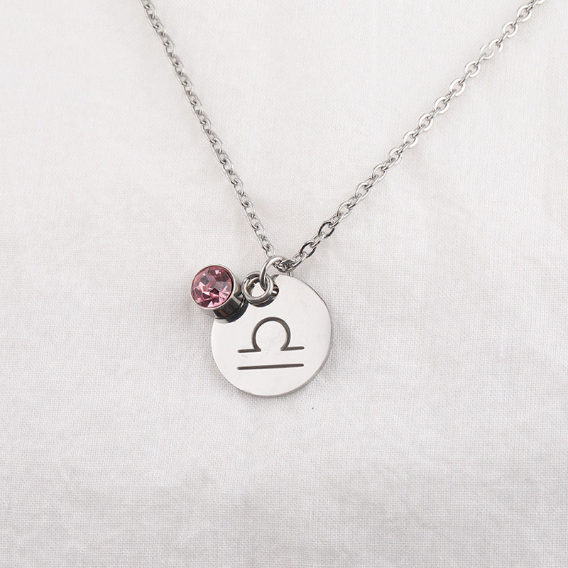 Birthstone necklace of 12 constellations