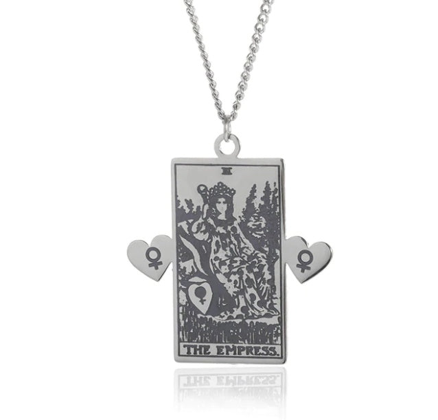 THINK HAVE Twelve Constellation Tarot Necklace Retro Constellation Necklace