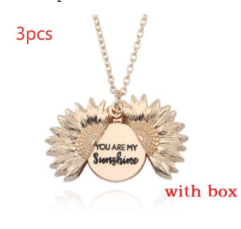 PRICES AMKE NO SENSE Radiating Sunflower Opening Necklace