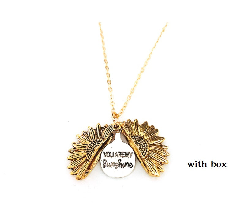 PRICES AMKE NO SENSE Radiating Sunflower Opening Necklace