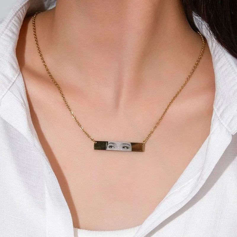 Customized Eyes Photo Necklace