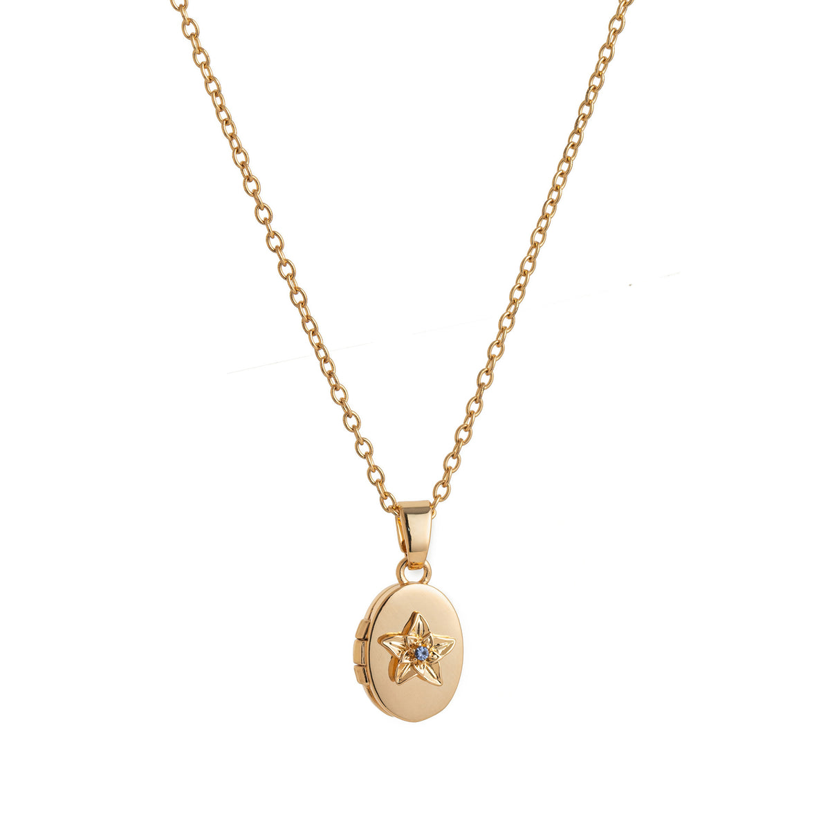 Floral Birthstone Photo Frame Necklace