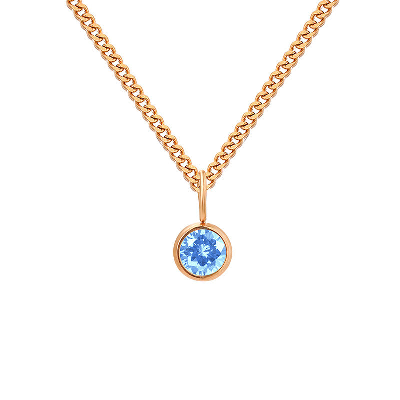 Prismatic Diamond Birthstone Necklace