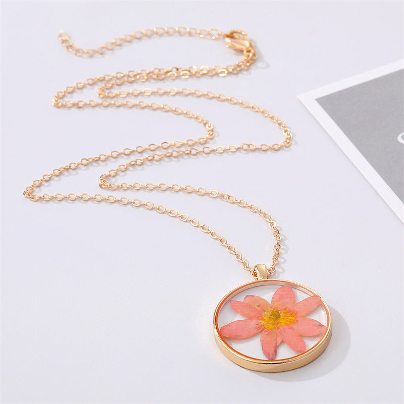 Creative Summer Dried Flower Necklace
