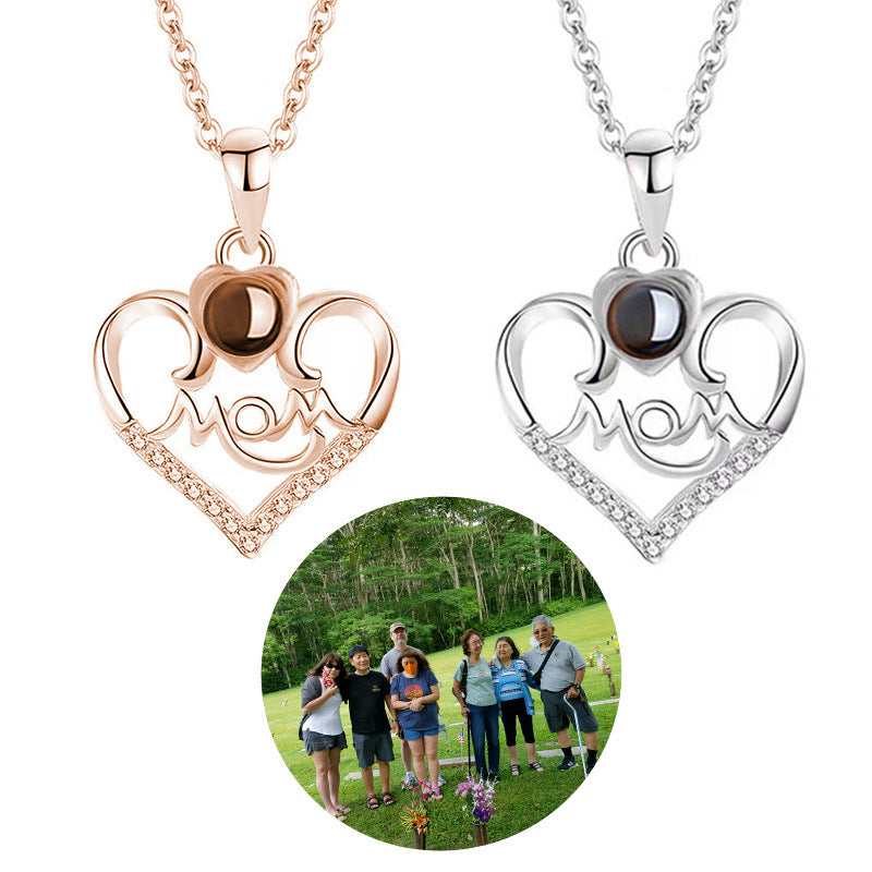 Customized Mom & Family Projection Necklace