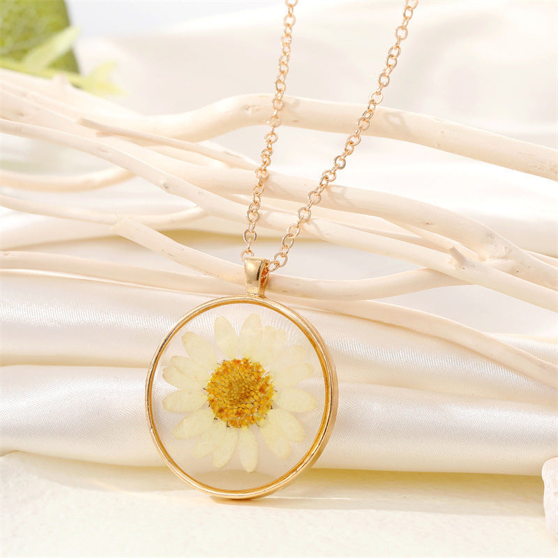 Creative Summer Dried Flower Necklace