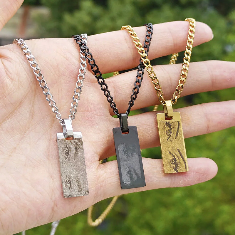 Customized Eyes Photo Necklace