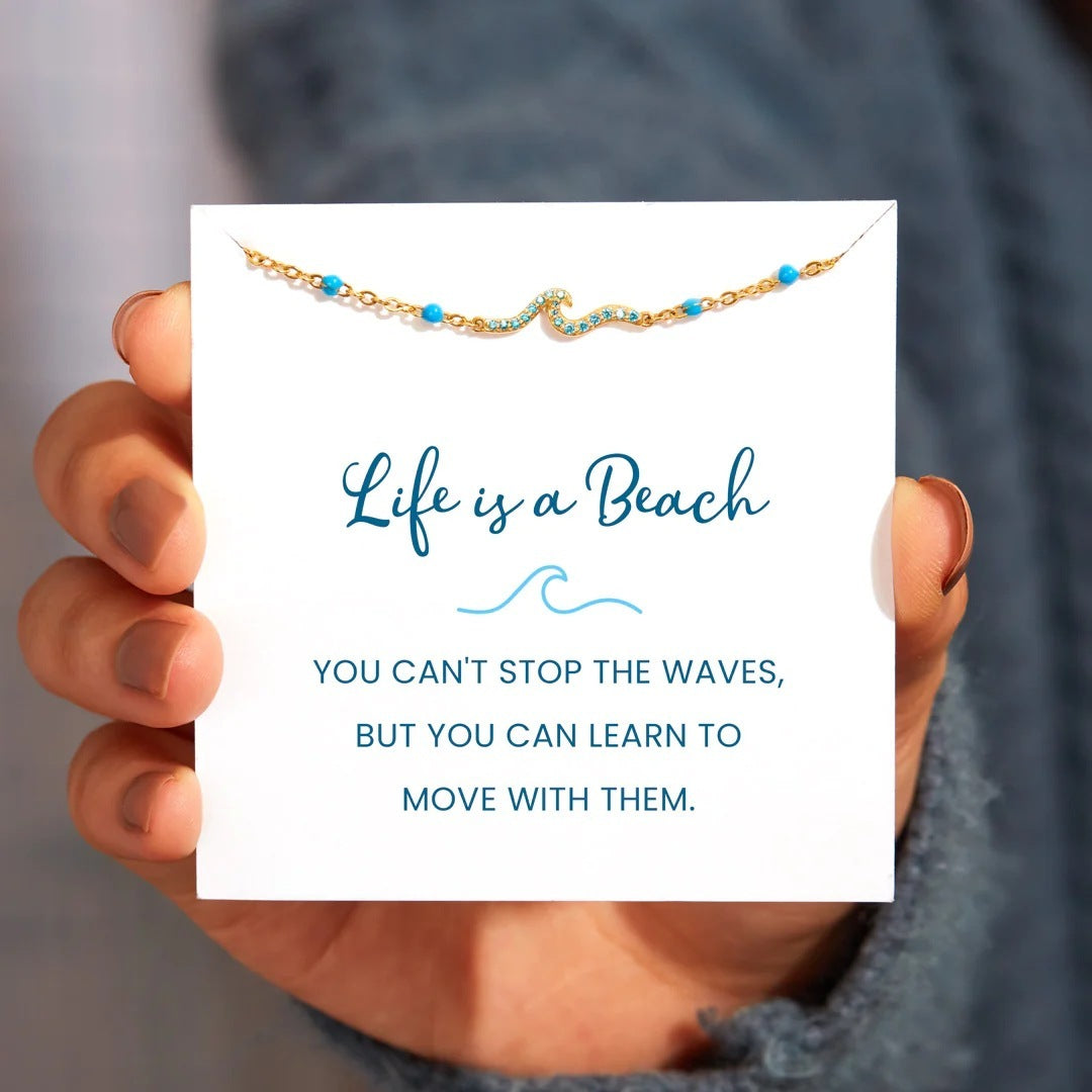 Ocean Whisper Enamel Epoxy Bracelet