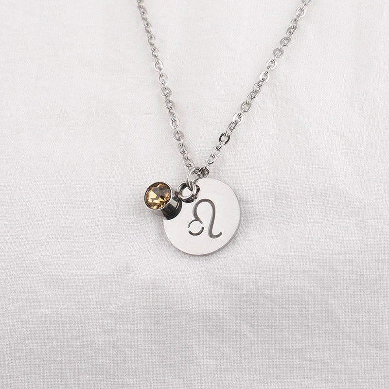 Birthstone necklace of 12 constellations
