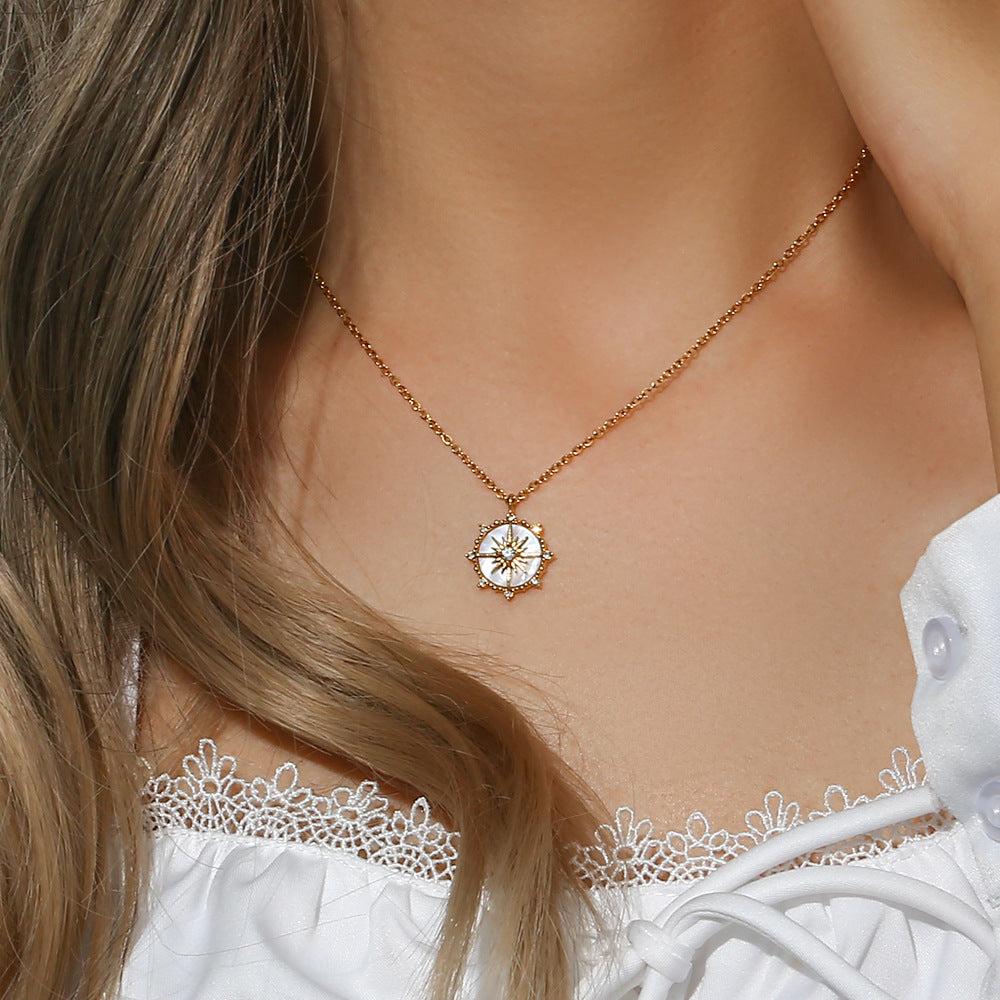 Sunlit Compass Necklace