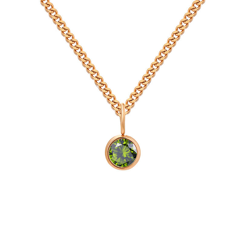 Prismatic Diamond Birthstone Necklace