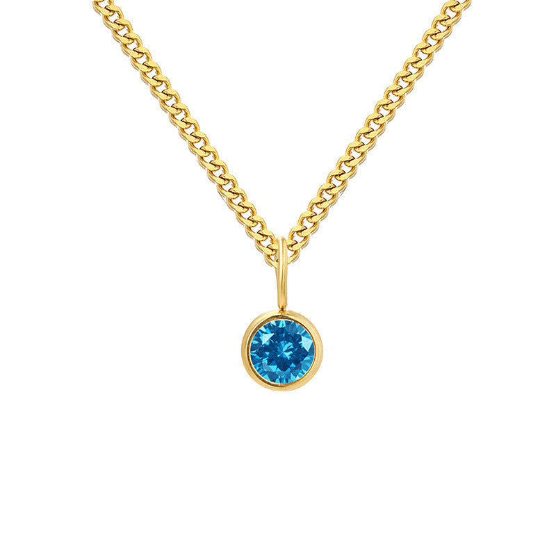 Prismatic Diamond Birthstone Necklace