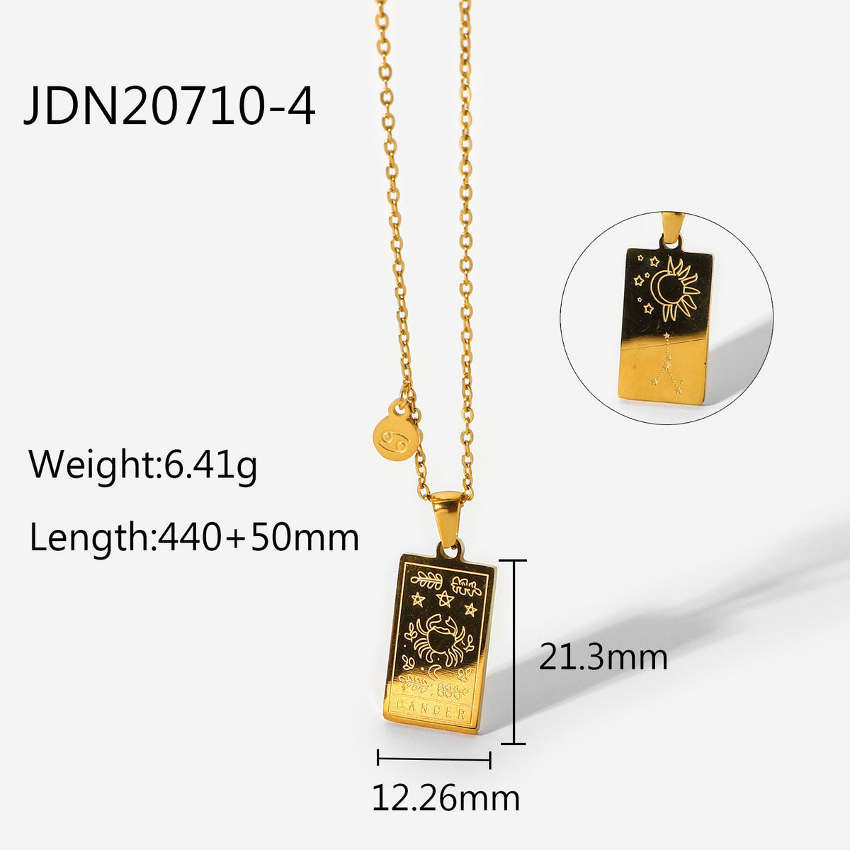 Zodiac Constellation Panel Necklace