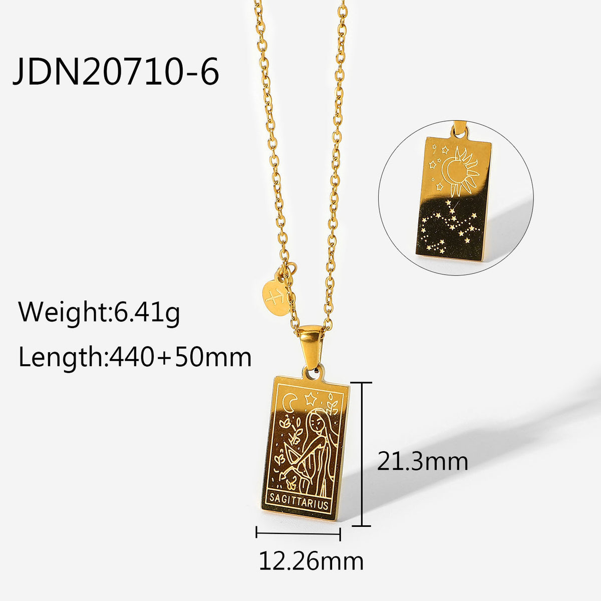 Zodiac Constellation Panel Necklace
