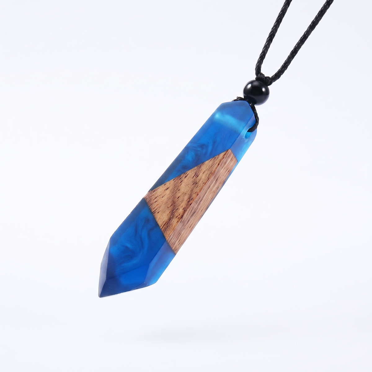 Lustrous Vintage Wood & Resin Necklace