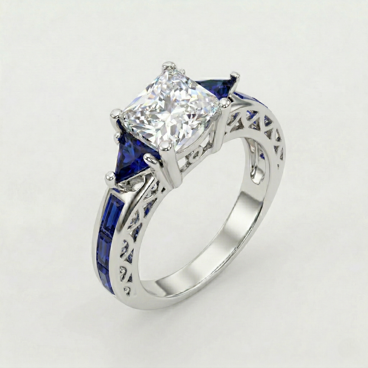 Brazen Rectangular Multi Color Ring