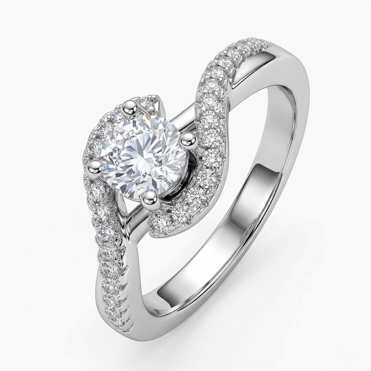 Frosted Twist Ring