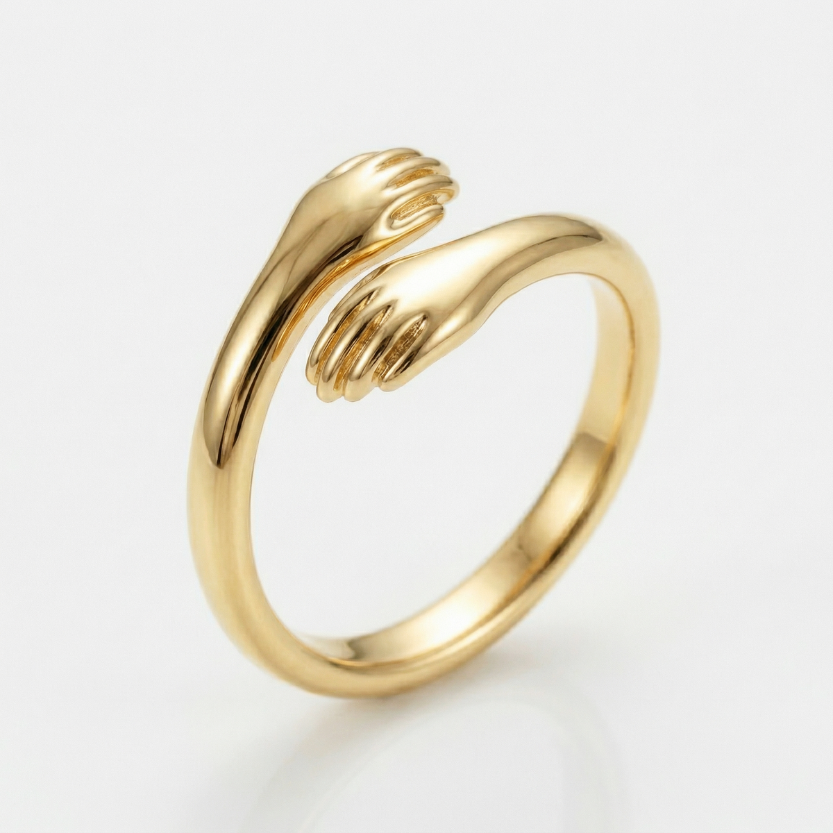 Intimate Embrace Hands Hug Ring