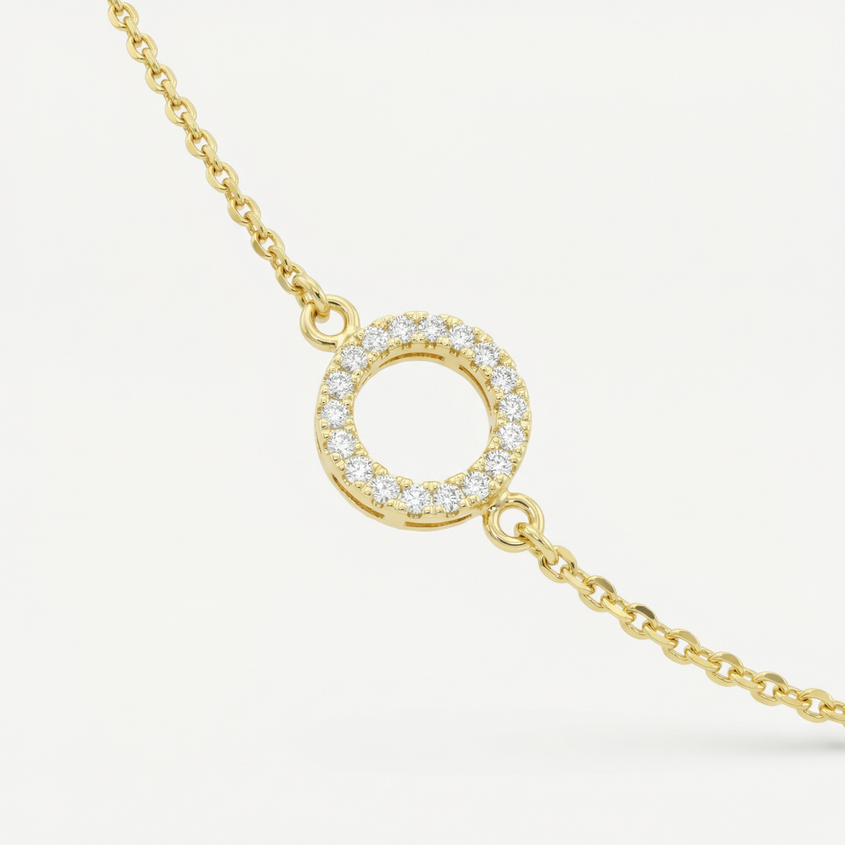 Geometric Round Crystal Encrusted Bracelet