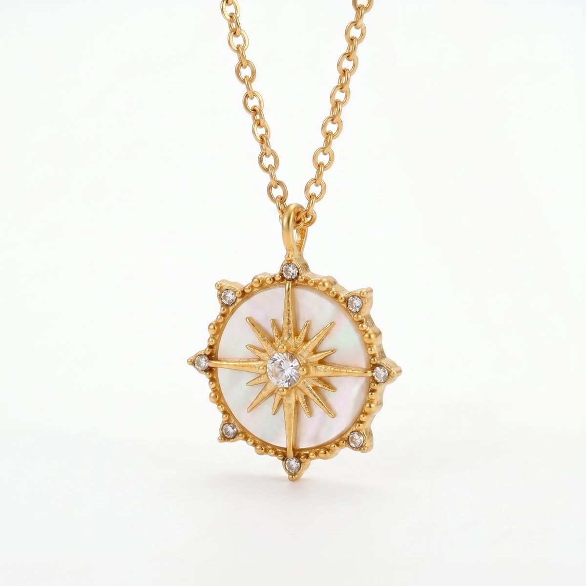 Sunlit Compass Necklace