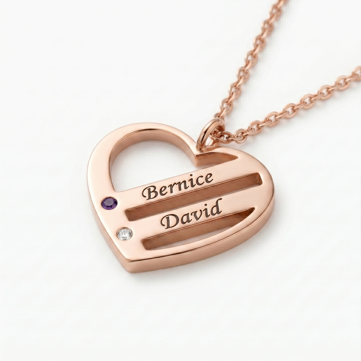 Customized Special Loved Family Heart Necklace