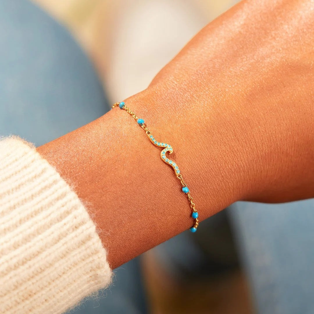 Ocean Whisper Enamel Epoxy Bracelet
