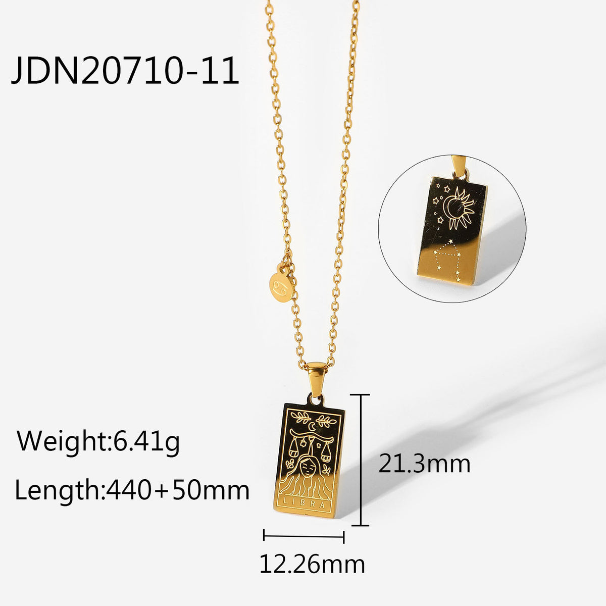 Zodiac Constellation Panel Necklace