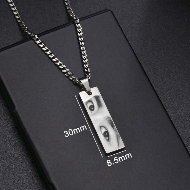 Customized Eyes Photo Necklace