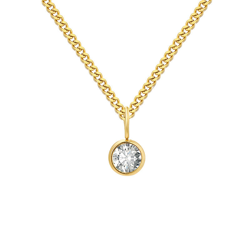 Prismatic Diamond Birthstone Necklace