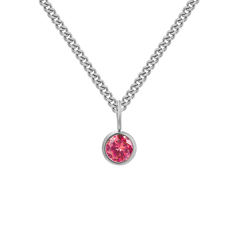 Prismatic Diamond Birthstone Necklace