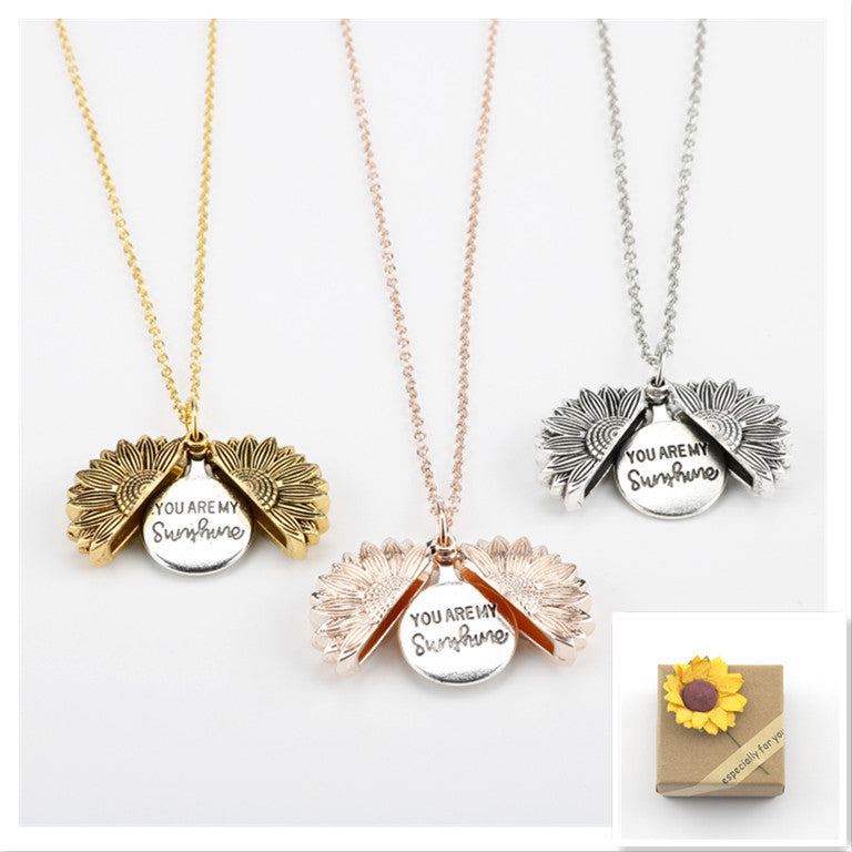 PRICES AMKE NO SENSE Radiating Sunflower Opening Necklace