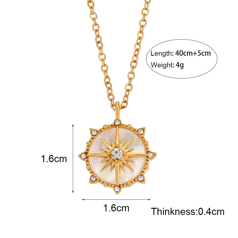 Sunlit Compass Necklace